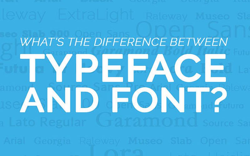 difference between typeface and font